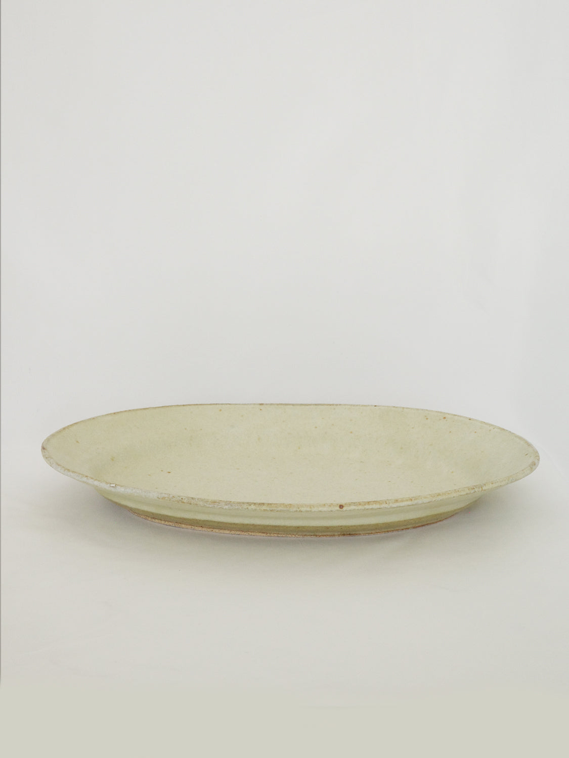 Oval plate L - yellow