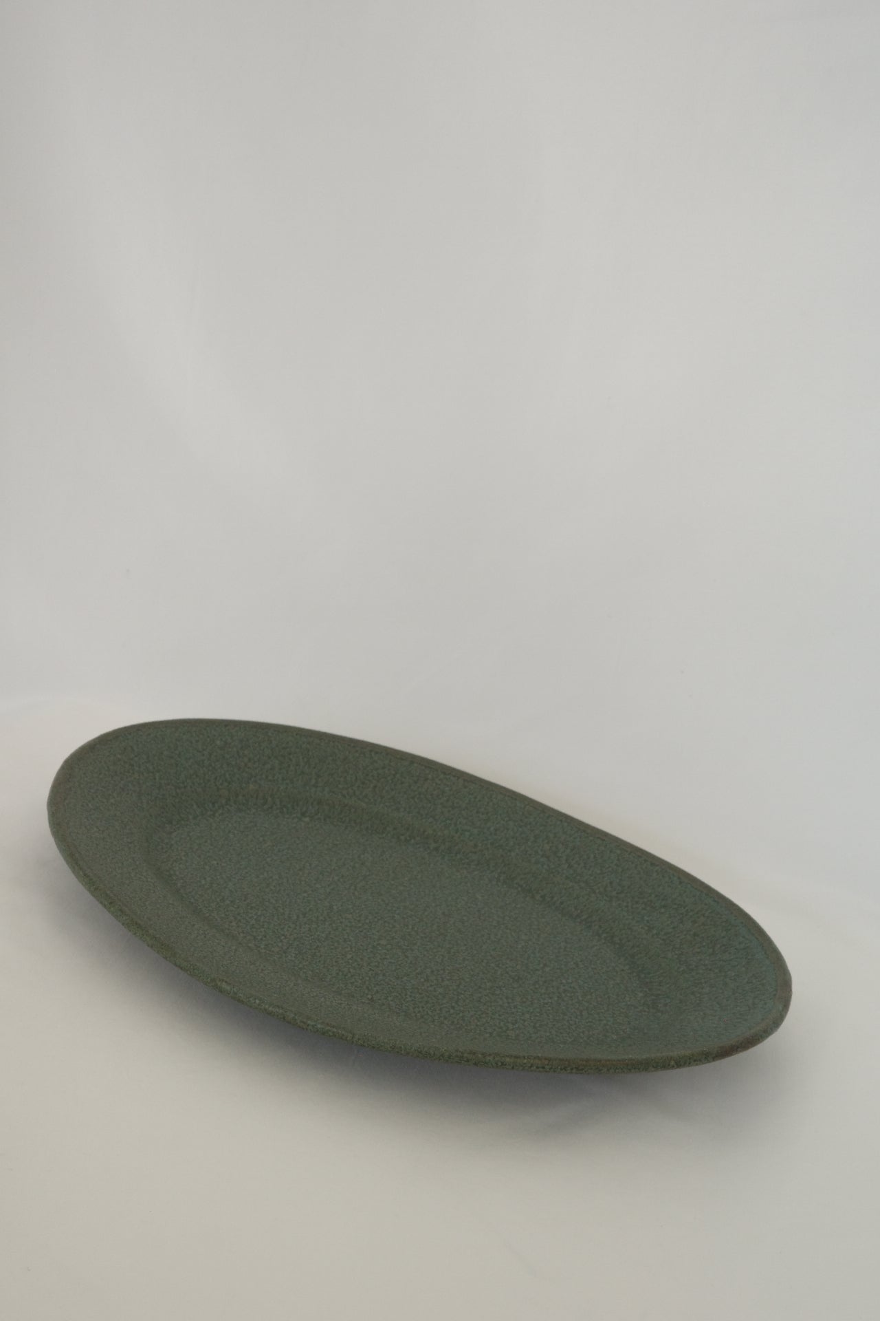 Oval plate M - green